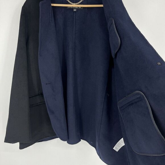 J Crew Jacket Size 24 Womens Black Leighton Blazer Double Faced Wool Coat Luxe - Picture 6 of 8